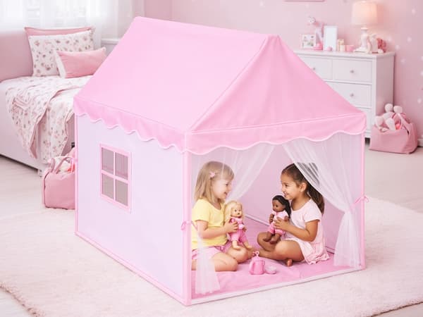 Leketelt slott rosa stort