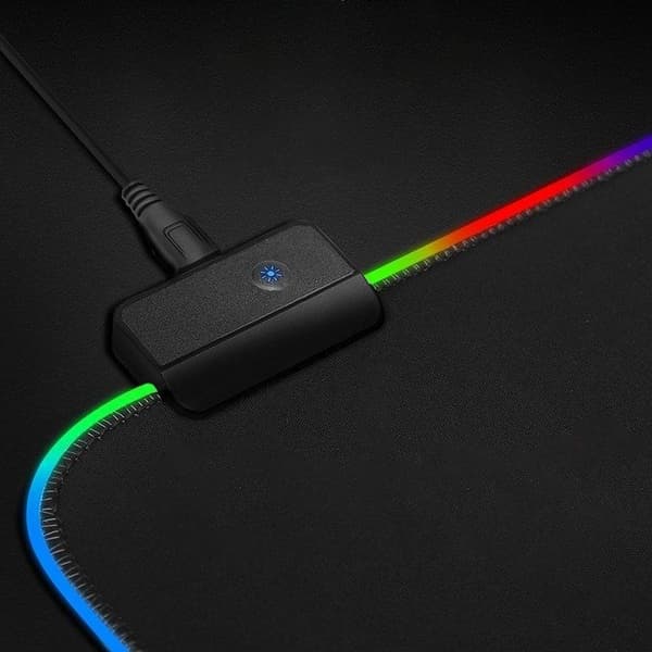 Gaming Musematte med LED-lys - 80x30cm - RGB
