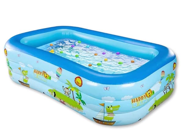 Oppustelig pool - Rektangulær familiepool til børn