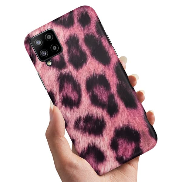 Deksel / Mobildeksel til Samsung Galaxy A42 5G - Pink Leopard