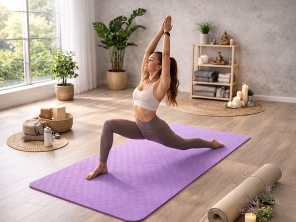 Yogamåtte 190 cm tyk