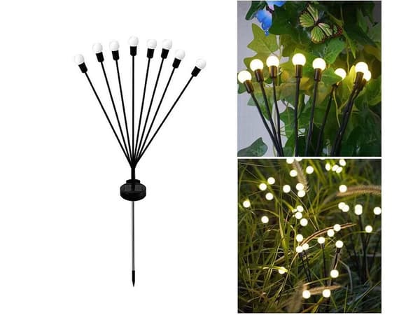 Solcellslampor klot 2 st 70 cm