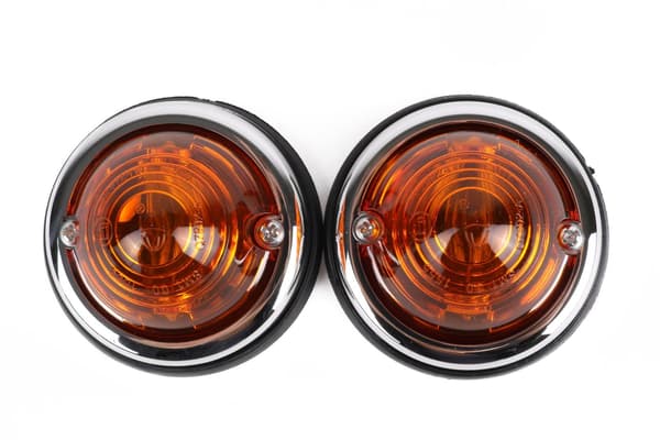 Sidelys krom oransje 70 mm 2 stk E9