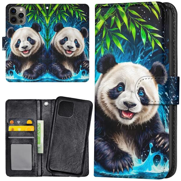 iPhone 15 Pro Max - Lommebok Deksel Panda