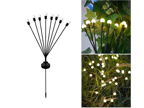 Solcellelamper kugle 2 stk 70 cm