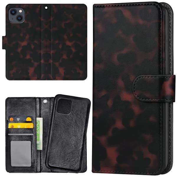 iPhone 14/15 Plus - Lommebok Deksel Aesthetic Tortoise