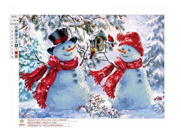 Diamantbroderi snemandssæt jul 5d