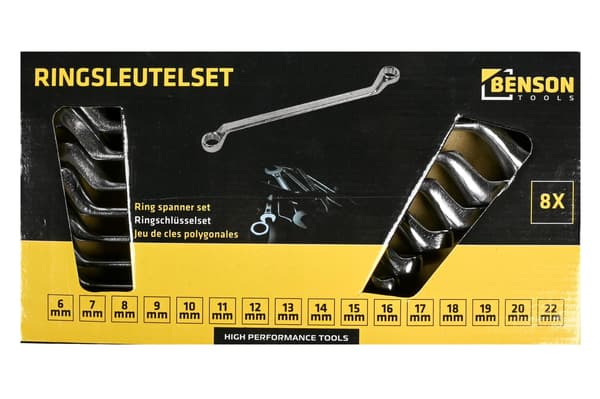 Ringgaffelnøglesæt 8-dele PH