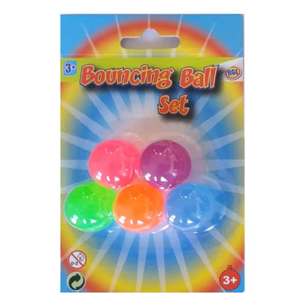 5-Pak - Hoppebolde / Gummibolde - 2 cm