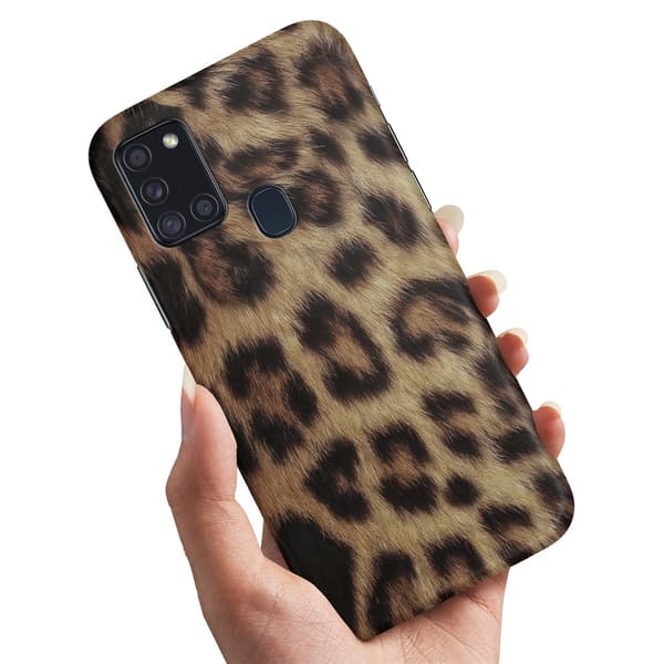 Deksel / Mobildeksel til Samsung Galaxy A21s - Leopard