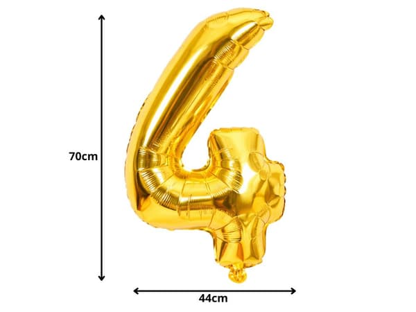 Folieballong siffra guld 66 cm