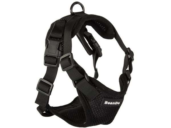 Sele med tætte clips til små hunde, let, blød, stærk - S - Sort