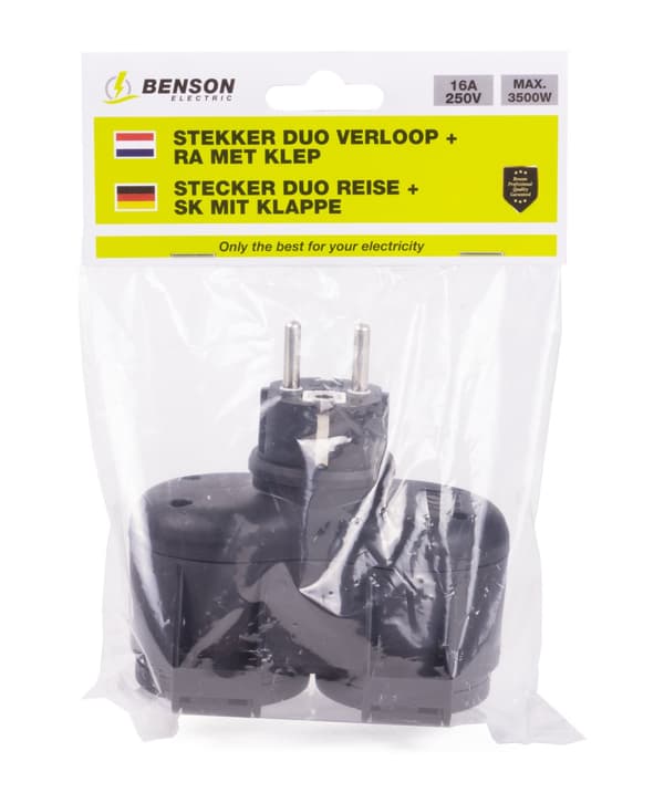 Duo-adapter med jord og låg, sort