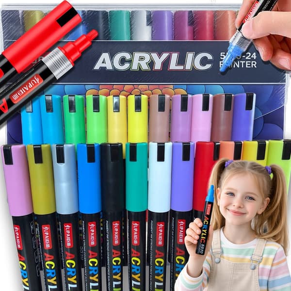 Akrylpennor 24 stk vanntette