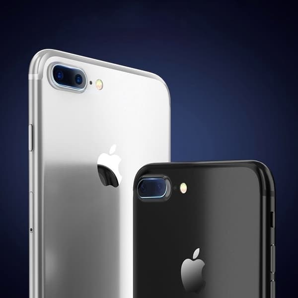 2 kpl iPhone 7/8 Plus - Näytönsuoja Kamera - Karkaistua Lasia