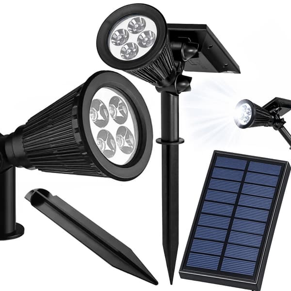 Solcellslampa 4 LED 3 lägen skymningssensor