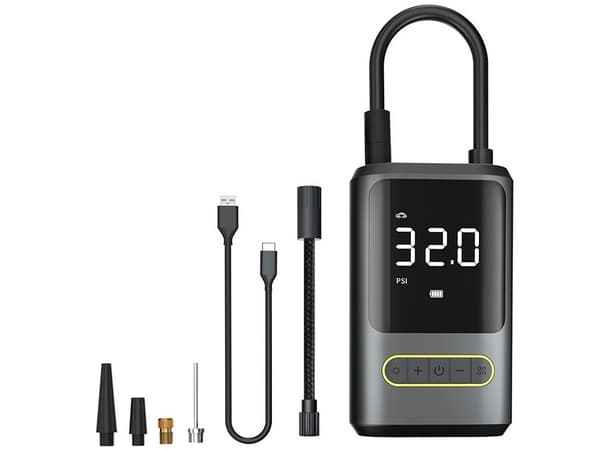 Elektrisk cykelpumpe kompressor 10 bar LCD