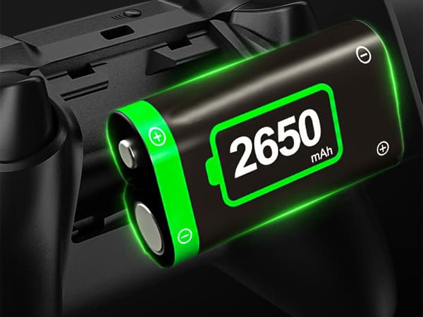 Batteri 2 stk 2650 mAh til Xbox Series X/S controller med oplader