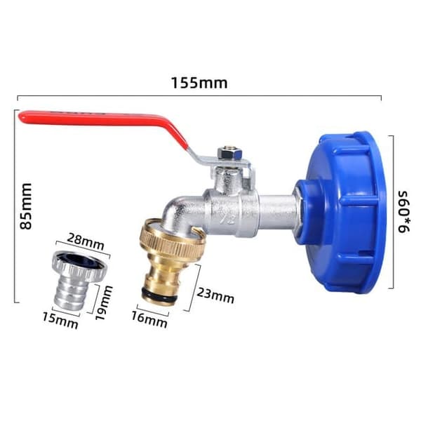 Universell IBC-kran med Adapter
