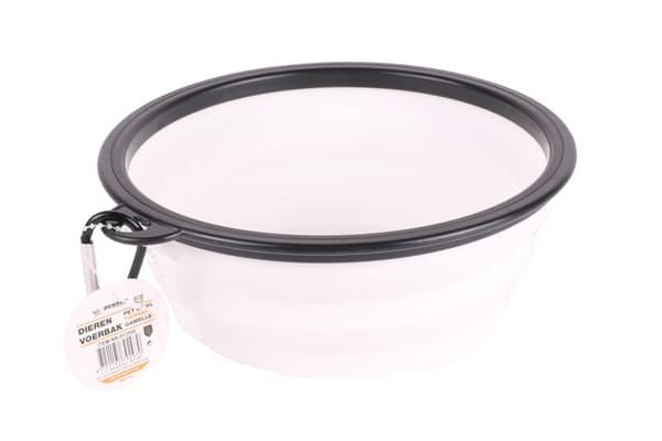 Matskål sammenleggbar 19 cm hvit