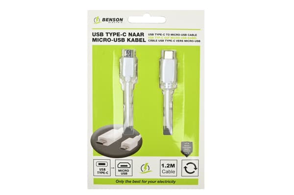 USB-C til micro-USB-kabel 1,2 m