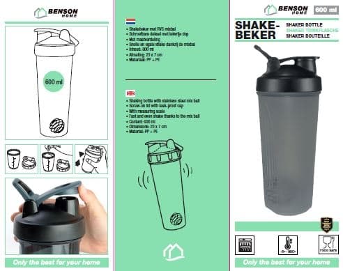 Shakerflaske 600 ml