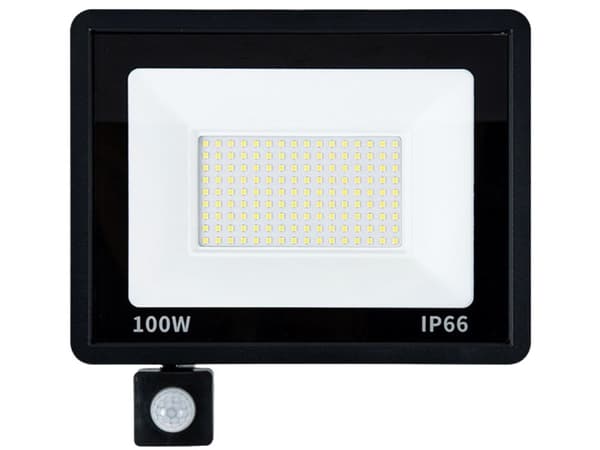 Halogenstrålkaster LED 100W 6000K med skumringssensor IP66