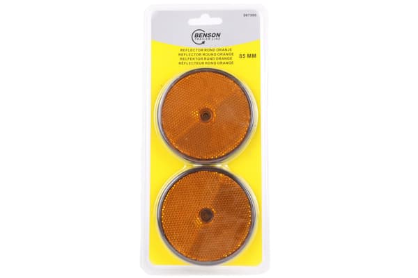 Reflektor rund orange 85 mm 2 stk E4