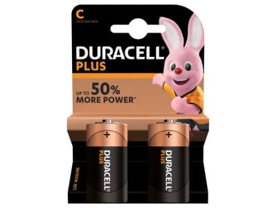 Batteri Duracell Plus C LR14 2 stk
