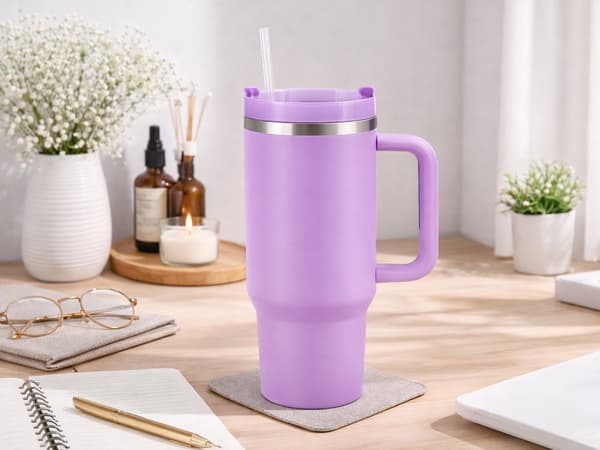 Termosmugg 1.2 L med sugrör