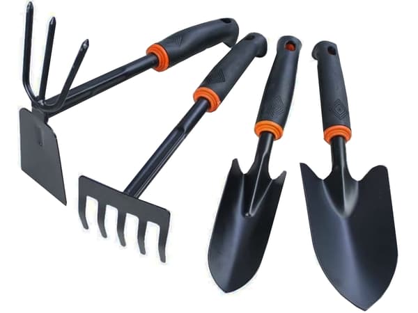 Trädgårdsverktyg 6-delar - Spade, räfsa, hacka m.m.