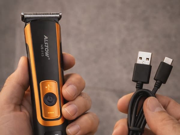 Skægtrimmer hårklipper USB med tilbehør