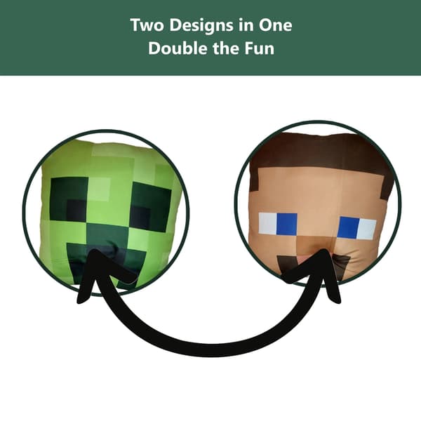 Minecraft Tyyny Steve & Creeperillä - 40x40 cm