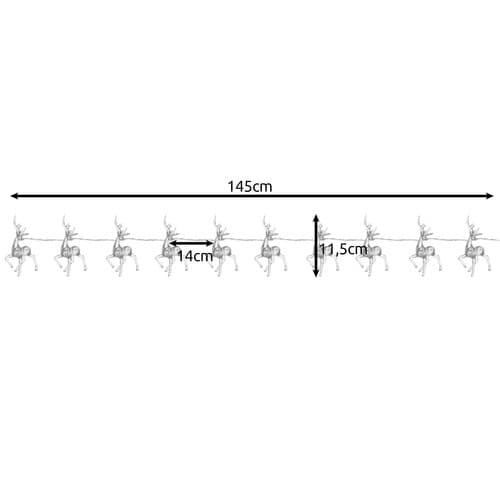 Julebelysning - Rensdyr - 145cm