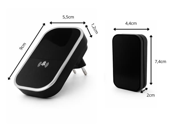 Trådlös dörrklocka kinetisk 130 m IP68