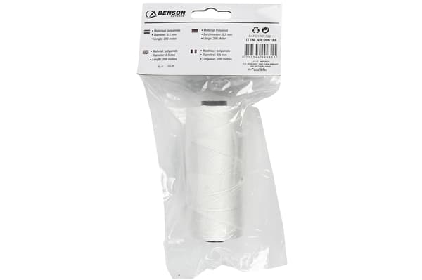 Dragesnor 0,5 mm x 200 m hvit