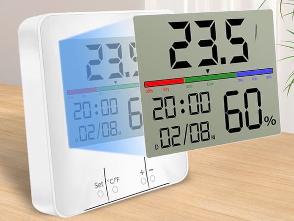 Vejrstation digital - Termometer, hygrometer og ur