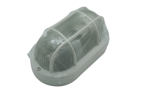 Bulleye lampe oval hvid