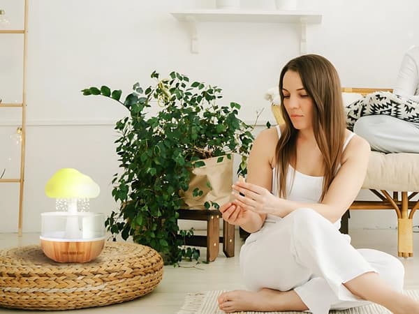 Aromadiffuser LED - Trådløs luftfugter med skyform