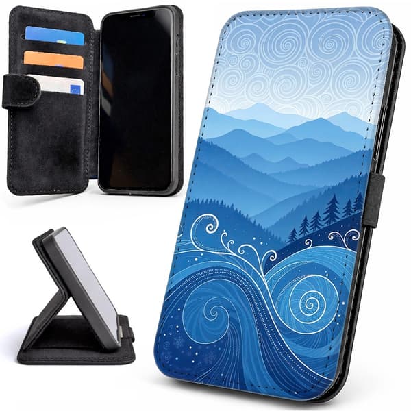 Lommebok Deksel / Mobildeksel til iPhone 15 - Blue Hills