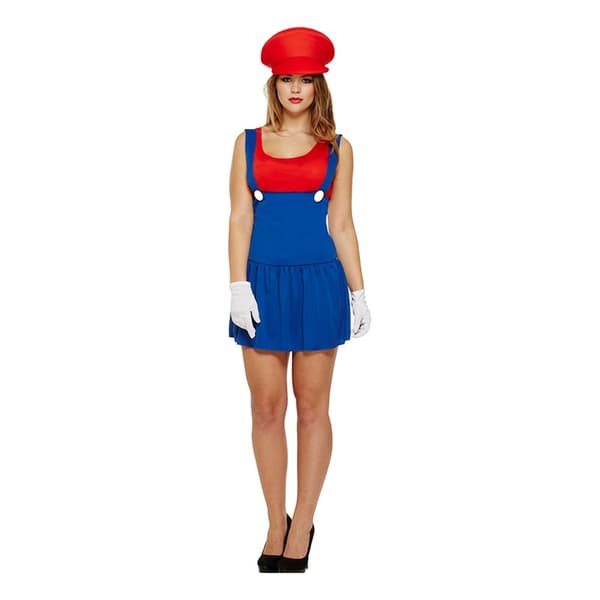 Super Mario / Rørleggerjente Rød - Rørlegger – Kostyme