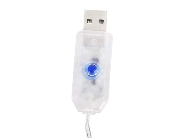 Mikrogardin 300 LED beruset 3x3 hengelamper