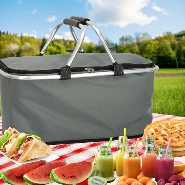 Sammenklappelig picnickurv med isolering
