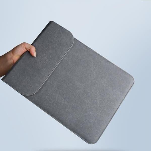 13,3" Laptop Sleeve / Computertaske / Macbook - Læder - Khaki