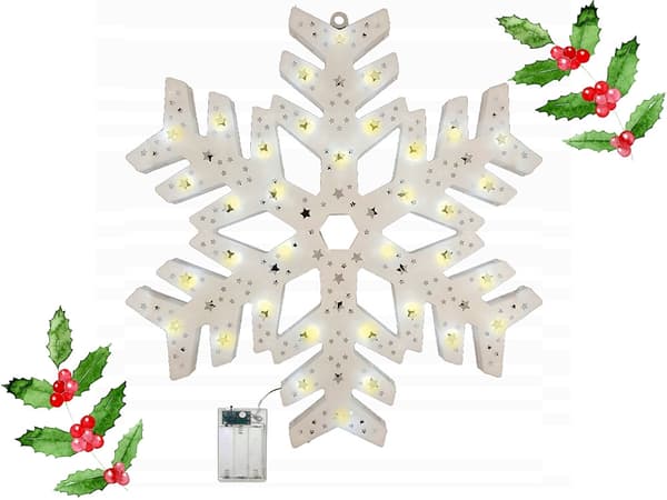 LED-vindusdekorasjon 40 cm - Lysende stjerne
