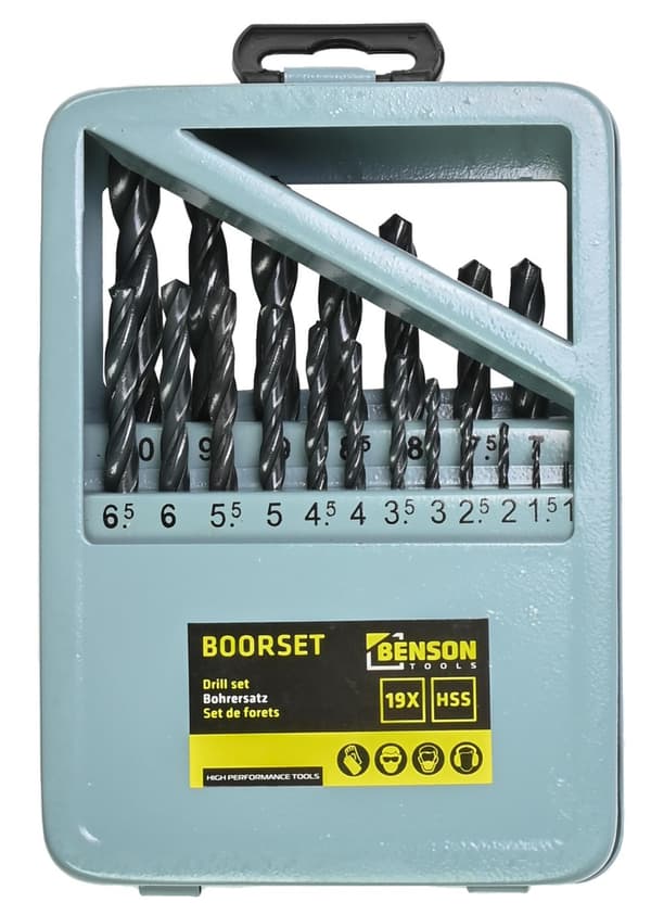 Borsæt 19 dele HSS kassette