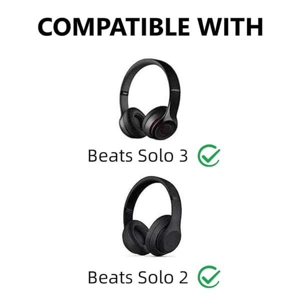 Øreputer til Beats Solo 2 og 3 - Erstatningsputer - Black
