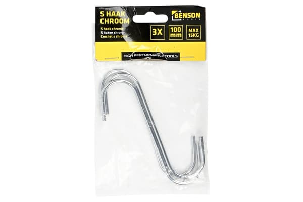S-krog 100 mm 3-pak krom