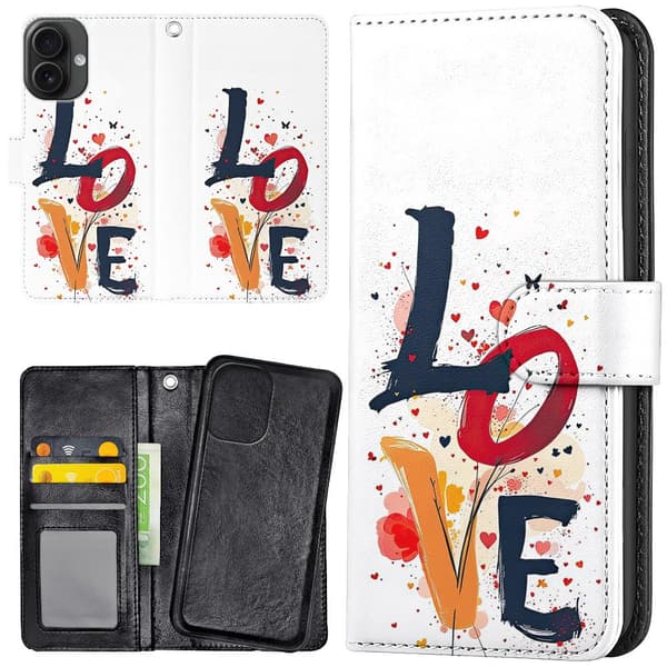 iPhone 16 - Lommebok Deksel Love