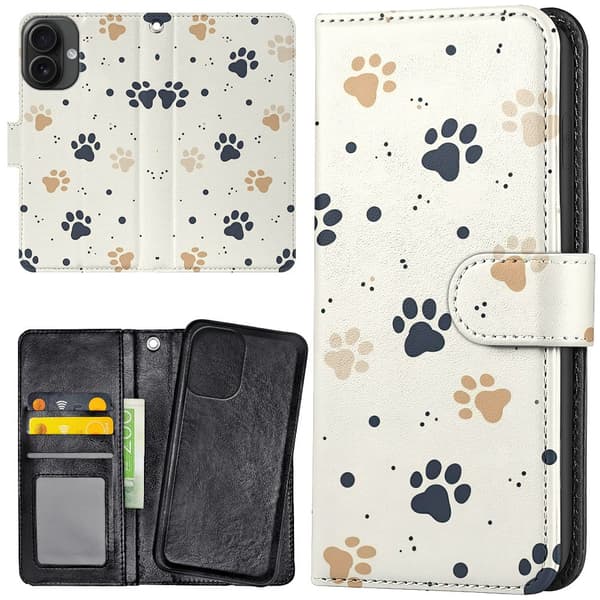 iPhone 16 - Lommebok Deksel Paws